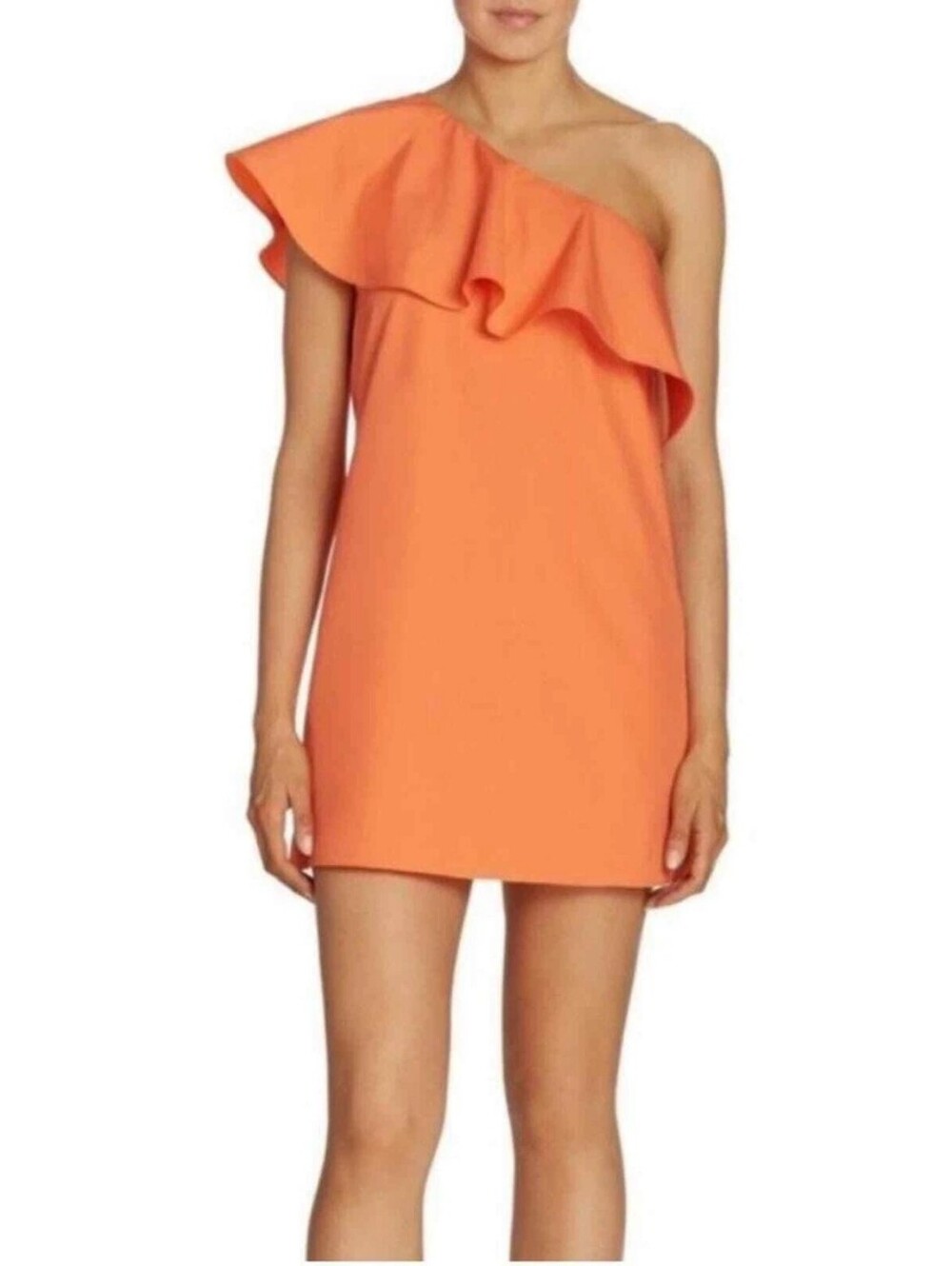 Alice + Olivia Willie One-Shoulder Ruffle Mini Dress Small